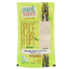 Organic Shastra Sesame White Natural 100 gm package with green and yellow design, featuring 'Spice It Up! Organic Sesame White Natural' text, and certifications for being organic, free from synthetic pesticides, GMOs, chemicals, and synthetic hormones