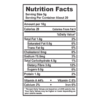 Nutrition facts label for Organic Shastra Turmeric Powder