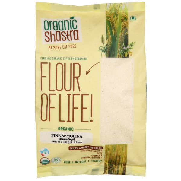 Organic Shastra Fine Semolina (Rava Suji) - Organic Shastra